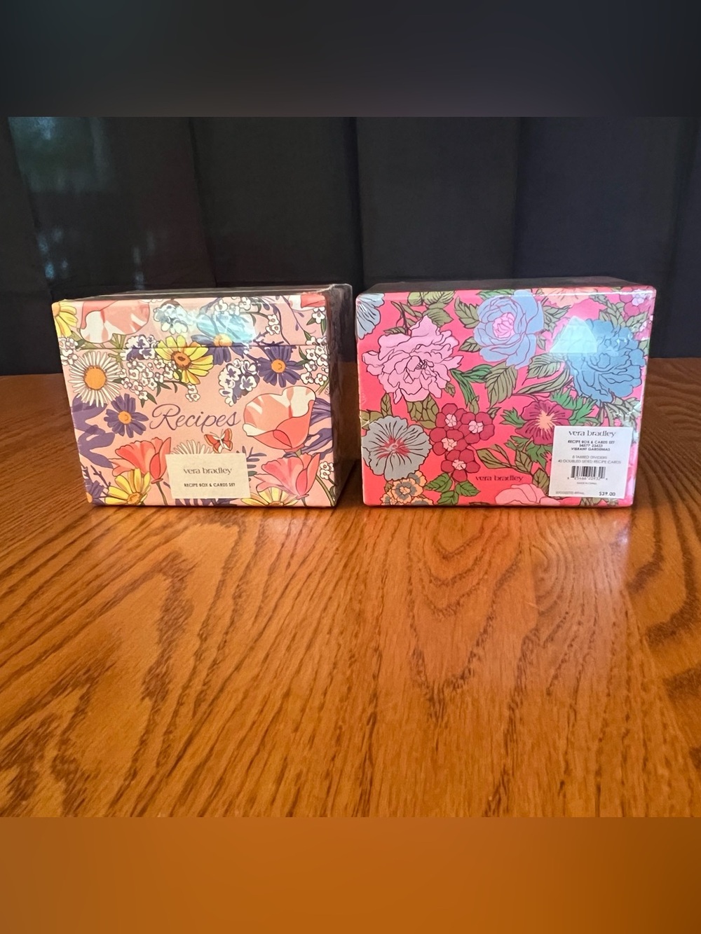 Vera Bradley Floral Recipe Box - Coastal Wildflowers or Vibrant Gardenias